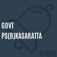 Govt Ps(B)Kasaratta Primary School Logo