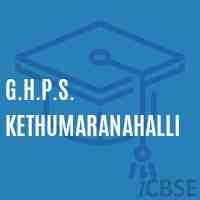G.H.P.S. Kethumaranahalli Middle School Logo