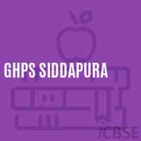 Ghps Siddapura Middle School Logo