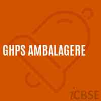 Ghps Ambalagere Middle School Logo