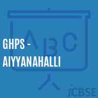 Ghps - Aiyyanahalli Middle School Logo