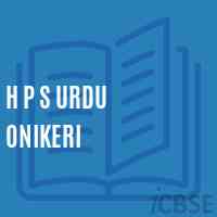 H P S Urdu Onikeri Middle School Logo