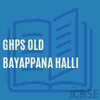 Ghps Old Bayappana Halli Middle School Logo