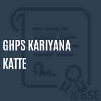 Ghps Kariyana Katte Middle School Logo