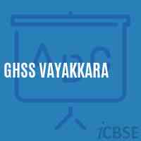 Ghss Vayakkara Senior Secondary School Logo