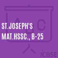 St.Joseph'S Mat.Hssc., B-25 Senior Secondary School Logo
