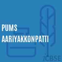 Pums Aariyakkonpatti Middle School Logo