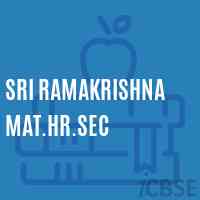 Sri Ramakrishna Mat.Hr.Sec Senior Secondary School Logo