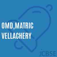 Omd,Matric Vellachery Senior Secondary School Logo