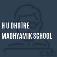 H U Dhotre Madhyamik School Logo