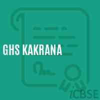 Ghs Kakrana Secondary School Logo
