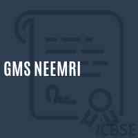 Gms Neemri Middle School Logo
