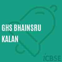 Ghs Bhainsru Kalan Secondary School Logo