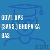 Govt. Ups (Sans.) Bhopa Ka Bas Middle School Logo