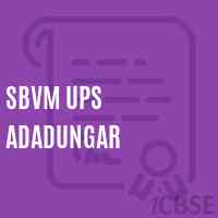 Sbvm Ups Adadungar Middle School Logo