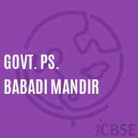 Govt. Ps. Babadi Mandir Primary School Logo
