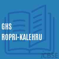 Ghs Ropri-Kalehru Secondary School Logo