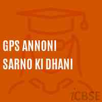 Gps Annoni Sarno Ki Dhani Primary School Logo
