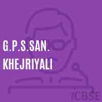 G.P.S.San. Khejriyali Middle School Logo