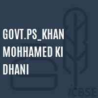 Govt.Ps_Khan Mohhamed Ki Dhani Primary School Logo