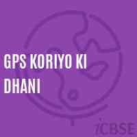 Gps Koriyo Ki Dhani Primary School Logo