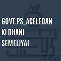 Govt.Ps_Aceledan Ki Dhani Semeliyai Primary School Logo