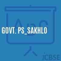 Govt. Ps_Sakhlo Primary School Logo