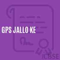 Gps Jallo Ke Primary School Logo