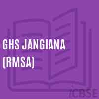 Ghs Jangiana (Rmsa) Secondary School Logo