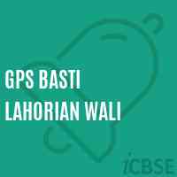 Gps Basti Lahorian Wali Primary School Logo