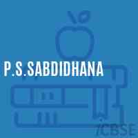 P.S.Sabdidhana Primary School Logo