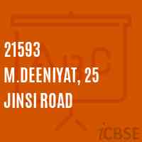 21593 M.Deeniyat, 25 Jinsi Road Senior Secondary School Logo