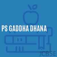 Ps Gaddha Dhana Primary School Logo