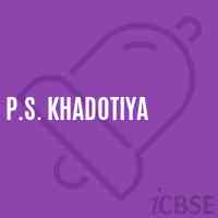 P.S. Khadotiya Primary School Logo