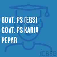Govt. Ps (Egs) Govt. Ps Karia Pepar Primary School Logo