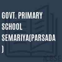 Govt. Primary School Semariya(Parsada) Logo