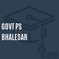 Govt Ps Bhalesar Primary School Logo