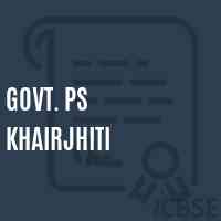 Govt. Ps Khairjhiti Primary School Logo