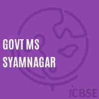 Govt Ms Syamnagar Middle School Logo