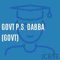 Govt P.S. Dabba (Govt) Primary School Logo