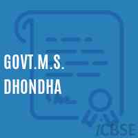Govt.M.S. Dhondha Middle School Logo