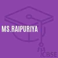 Ms.Raipuriya Middle School Logo
