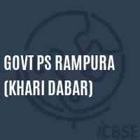 Govt Ps Rampura (Khari Dabar) Primary School Logo