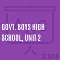 Govt. Boys High School, Unit 2 Logo