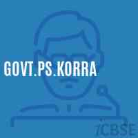 Govt.Ps.Korra Primary School Logo