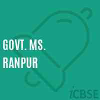 Govt. Ms. Ranpur Middle School Logo