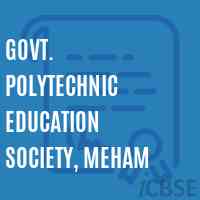 Govt. Polytechnic Education Society, Meham College Logo