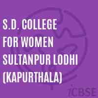 S.D. College for Women Sultanpur Lodhi (Kapurthala) Logo