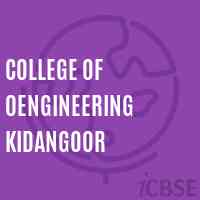 College of 0Engineering Kidangoor Logo
