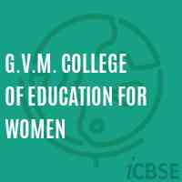 G.V.M. College of Education For Women Logo